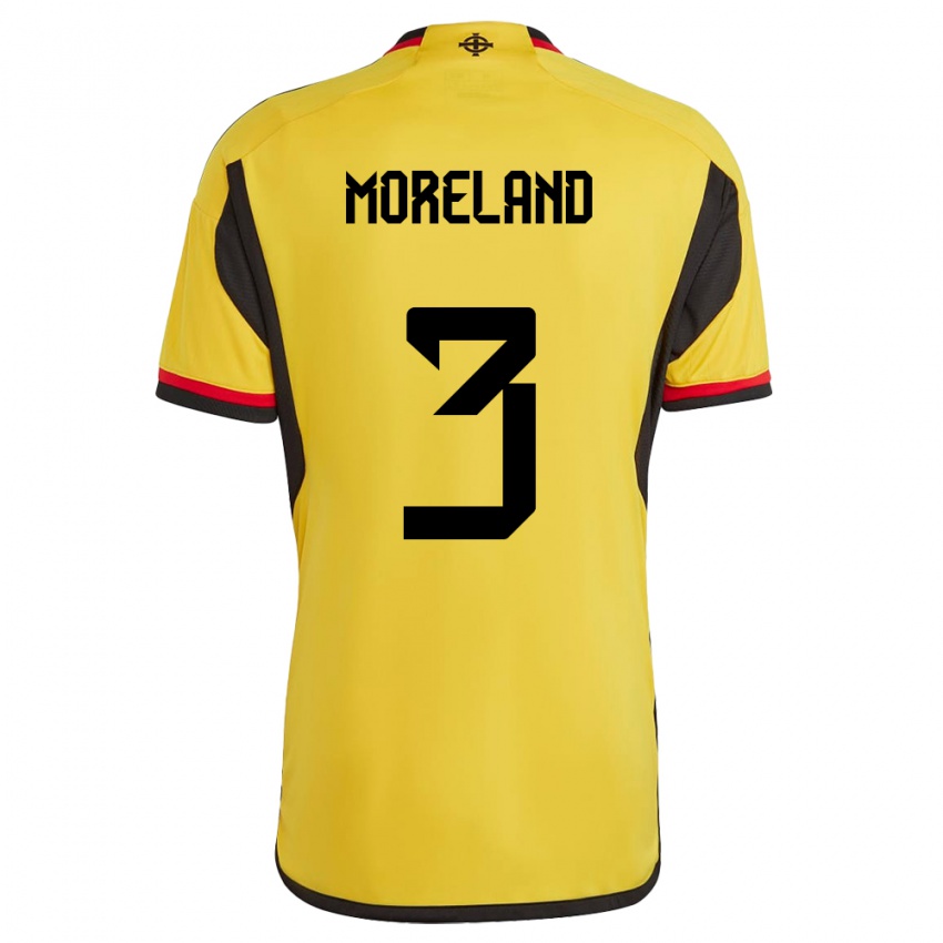 Niño Camiseta Irlanda Del Norte Calum Moreland #3 Blanco 2ª Equipación 24-26 La Camisa México