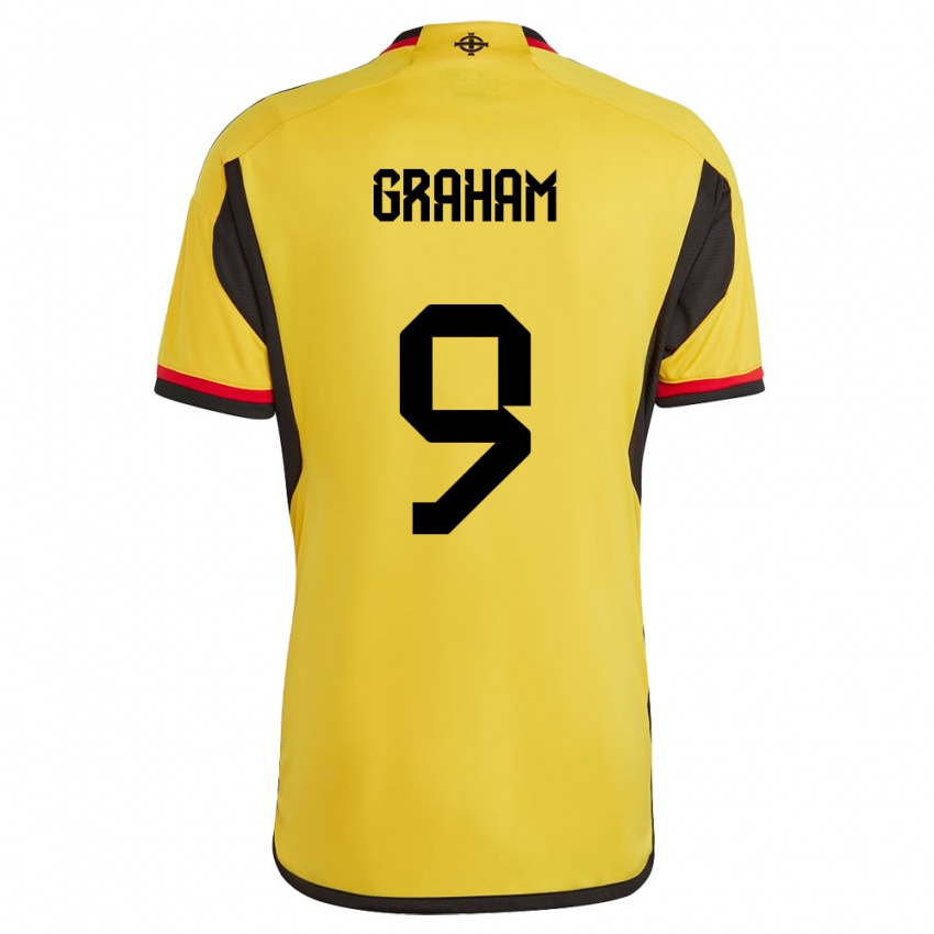 Niño Camiseta Irlanda Del Norte Braiden Graham #9 Blanco 2ª Equipación 24-26 La Camisa México