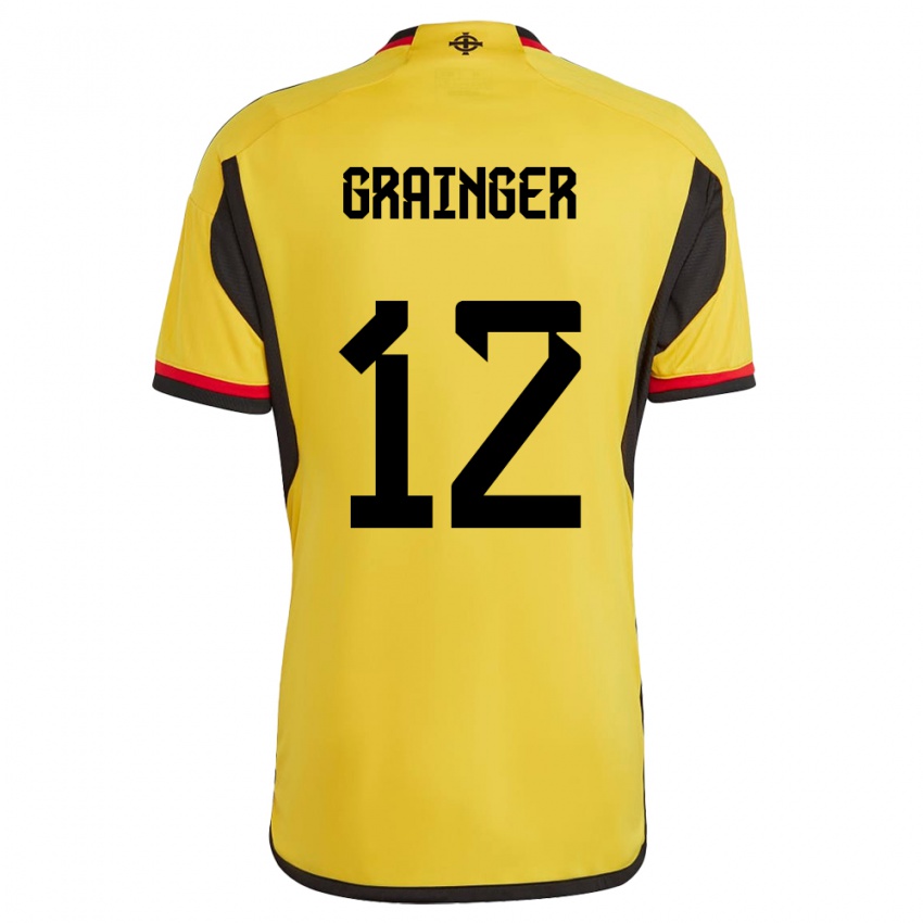 Niño Camiseta Irlanda Del Norte Owen Grainger #12 Blanco 2ª Equipación 24-26 La Camisa México