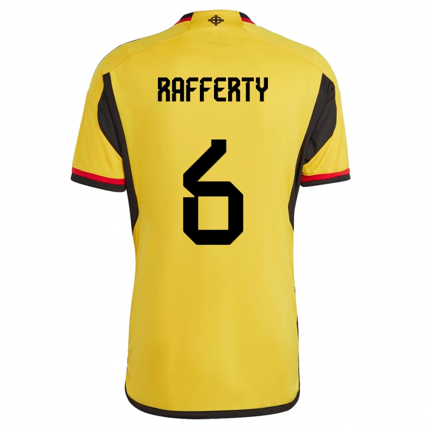 Niño Camiseta Irlanda Del Norte Laura Rafferty #6 Blanco 2ª Equipación 24-26 La Camisa México