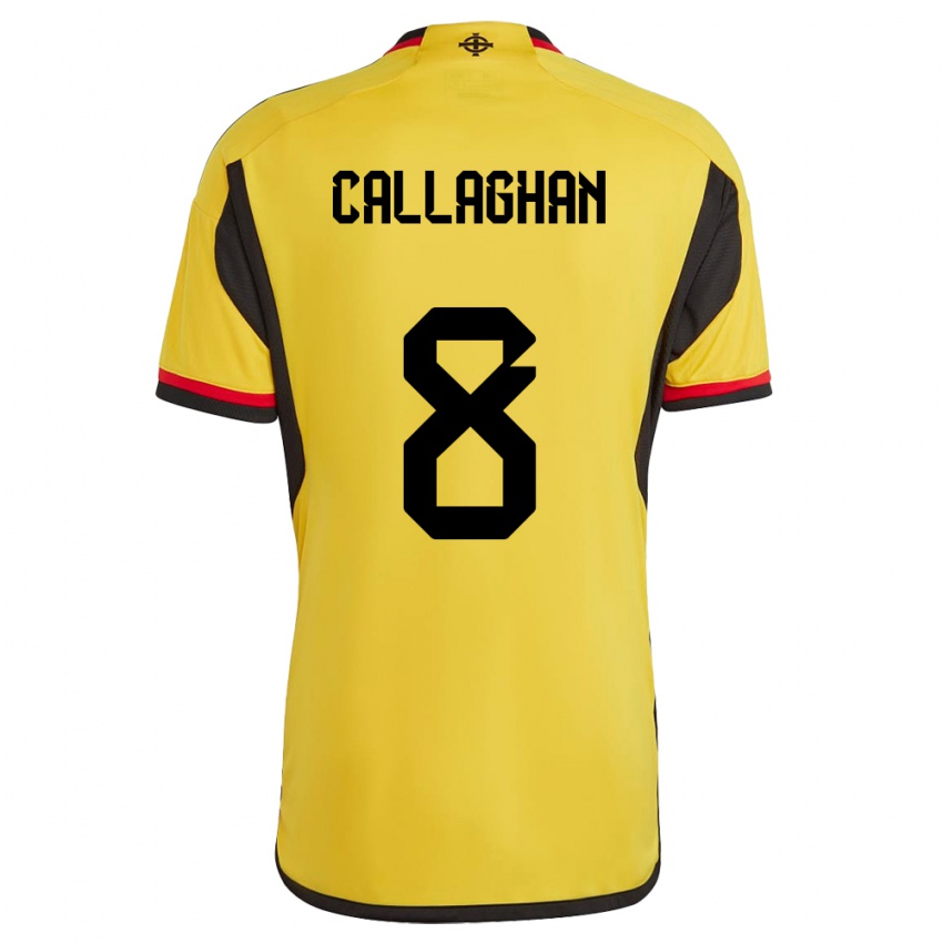 Niño Camiseta Irlanda Del Norte Marissa Callaghan #8 Blanco 2ª Equipación 24-26 La Camisa México