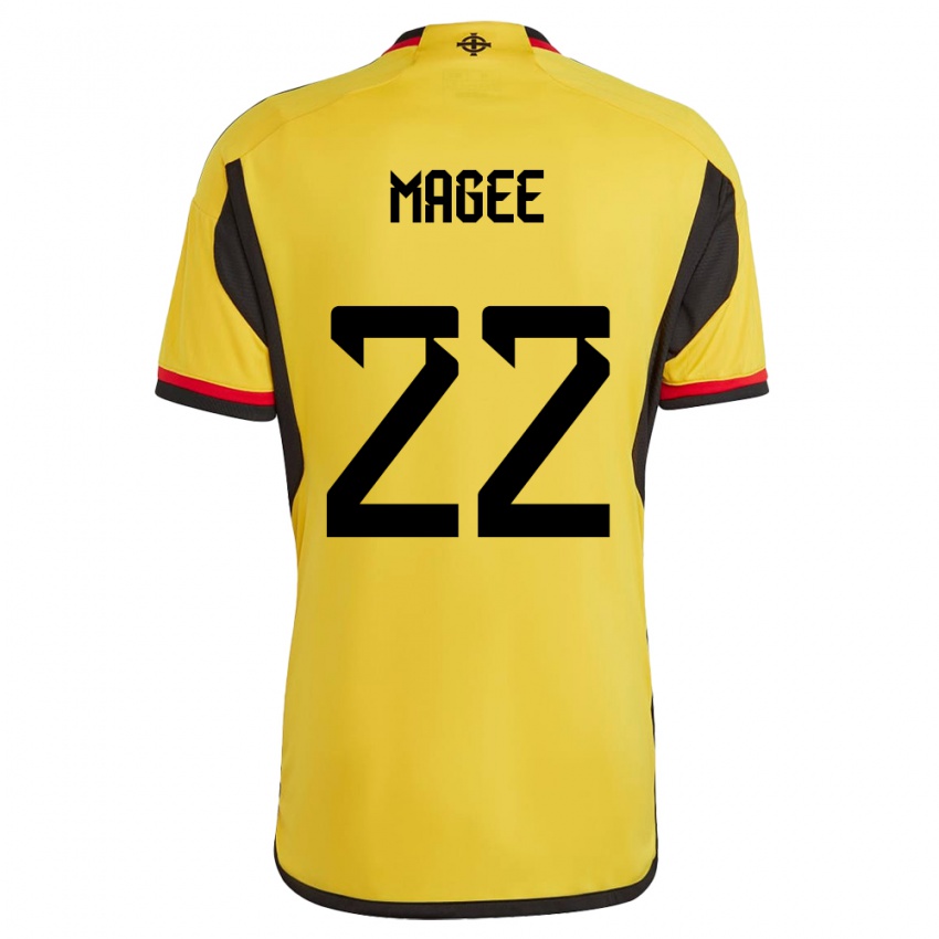 Niño Camiseta Irlanda Del Norte Abbie Magee #22 Blanco 2ª Equipación 24-26 La Camisa México