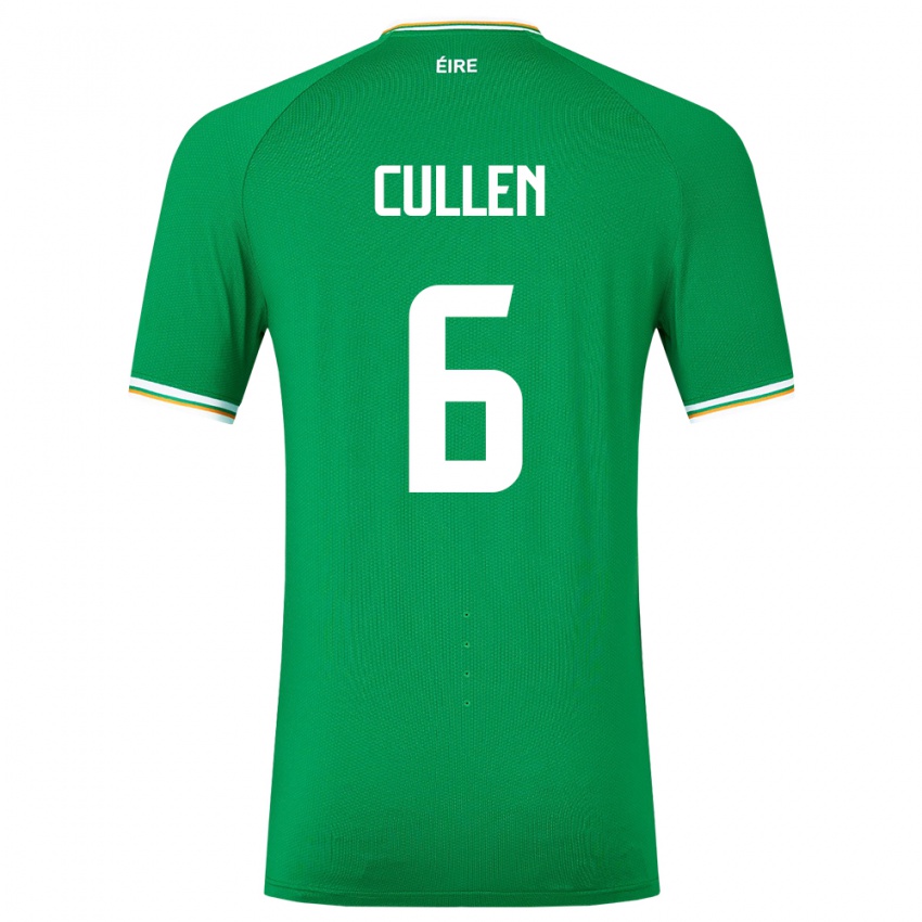 Hombre Camiseta Irlanda Josh Cullen #6 Verde 1ª Equipación 24-26 La Camisa México