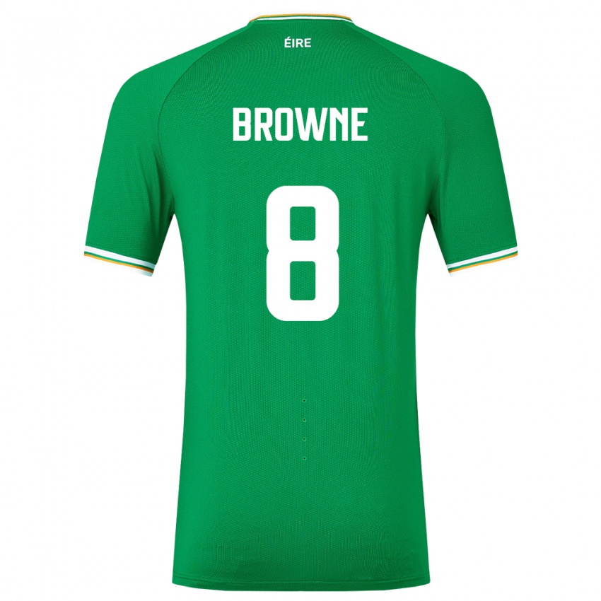 Hombre Camiseta Irlanda Alan Browne #8 Verde 1ª Equipación 24-26 La Camisa México