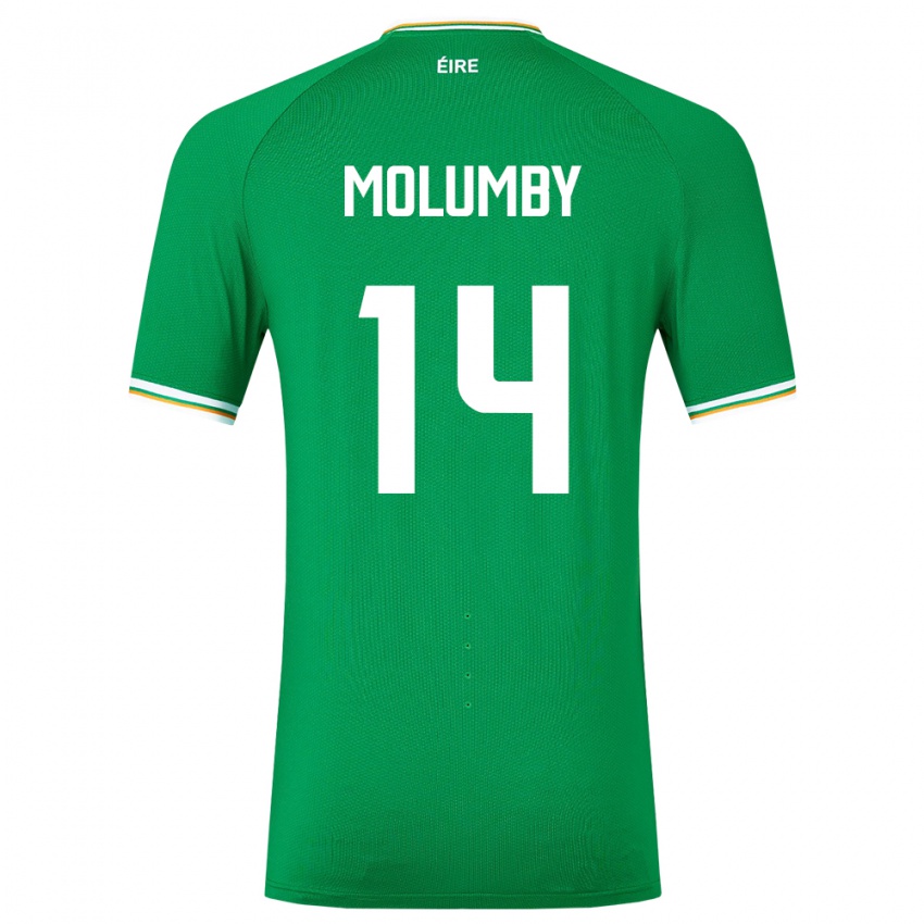 Hombre Camiseta Irlanda Jayson Molumby #14 Verde 1ª Equipación 24-26 La Camisa México