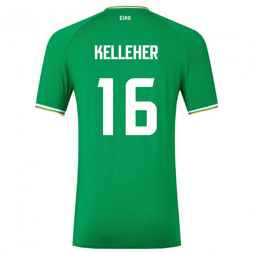 Hombre Camiseta Irlanda Caoimhín Kelleher #16 Verde 1ª Equipación 24-26 La Camisa México