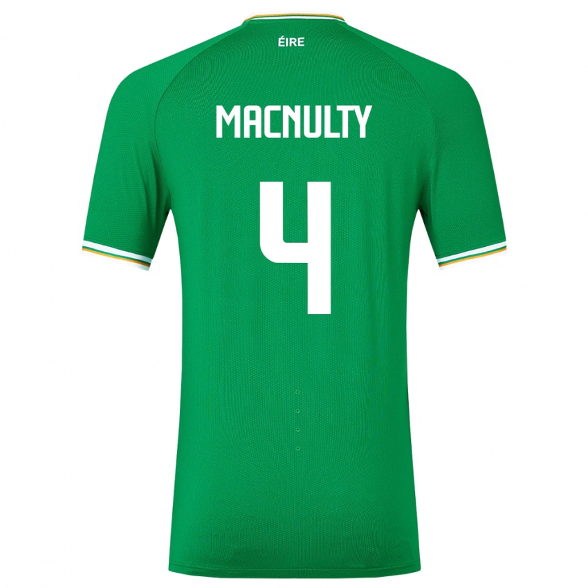 Hombre Camiseta Irlanda Anselmo García Macnulty #4 Verde 1ª Equipación 24-26 La Camisa México