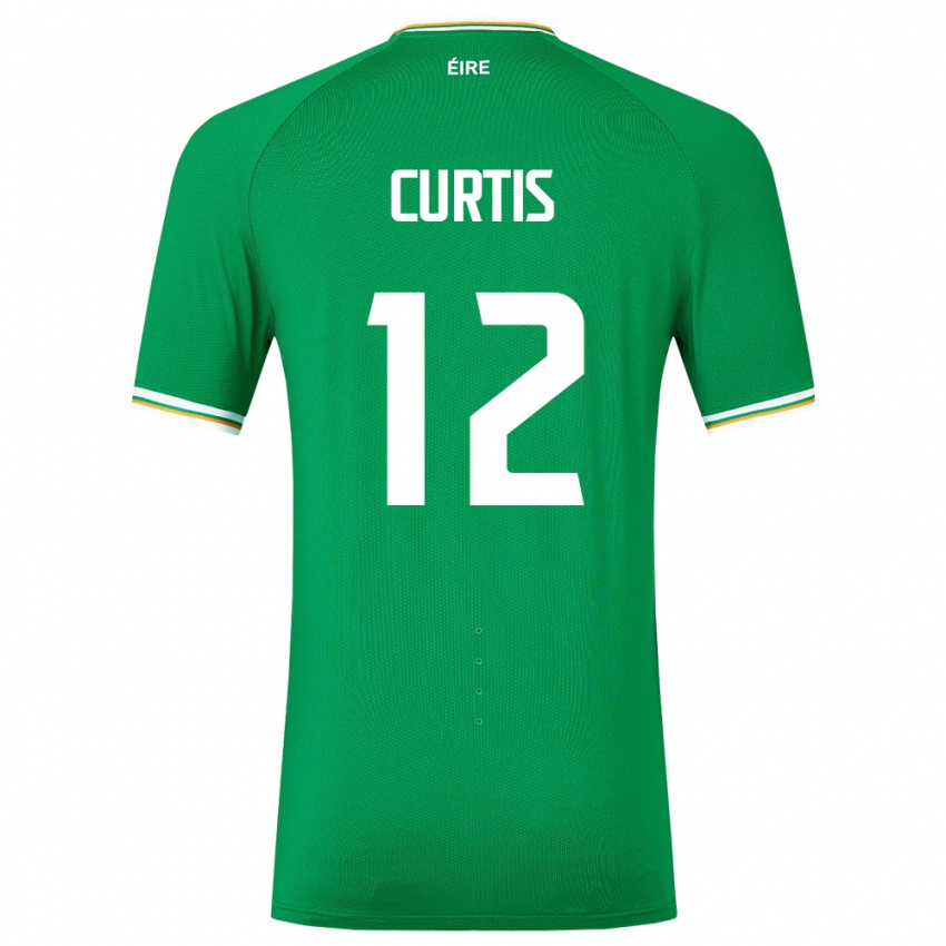 Hombre Camiseta Irlanda Sam Curtis #12 Verde 1ª Equipación 24-26 La Camisa México