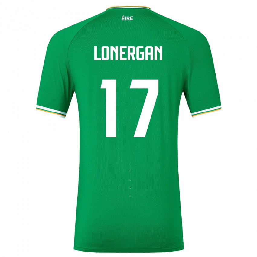 Hombre Camiseta Irlanda Tom Lonergan #17 Verde 1ª Equipación 24-26 La Camisa México