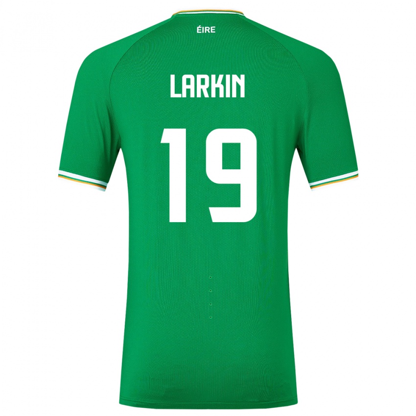 Hombre Camiseta Irlanda Abbie Larkin #19 Verde 1ª Equipación 24-26 La Camisa México