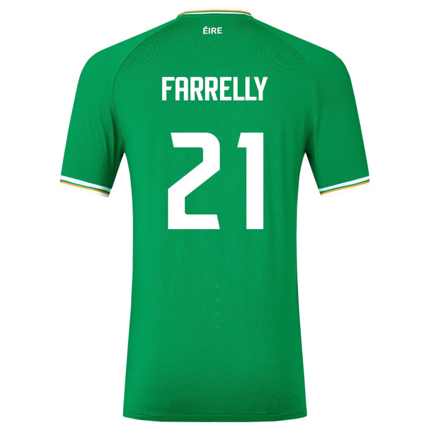 Hombre Camiseta Irlanda Sinead Farrelly #21 Verde 1ª Equipación 24-26 La Camisa México