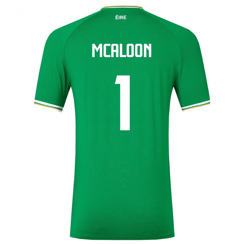 Hombre Camiseta Irlanda Naoisha Mcaloon #1 Verde 1ª Equipación 24-26 La Camisa México