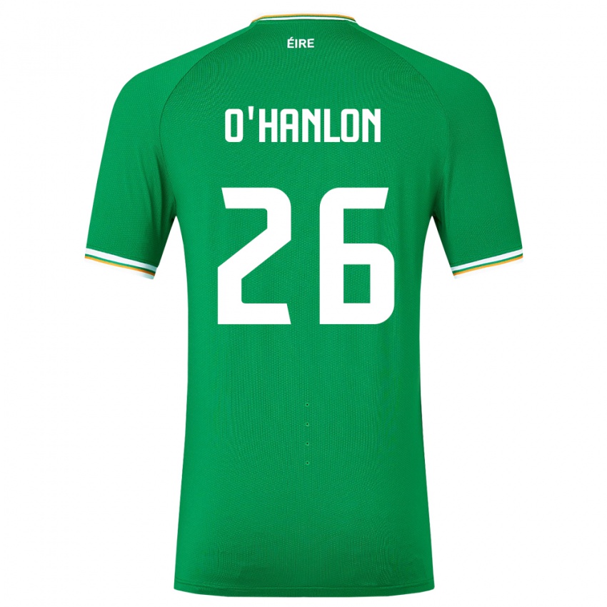 Hombre Camiseta Irlanda Tara O'hanlon #26 Verde 1ª Equipación 24-26 La Camisa México