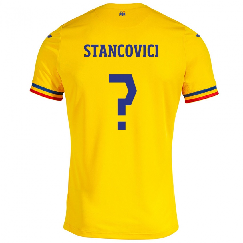 Hombre Camiseta Rumania Victor Stancovici #0 Amarillo 1ª Equipación 24-26 La Camisa México