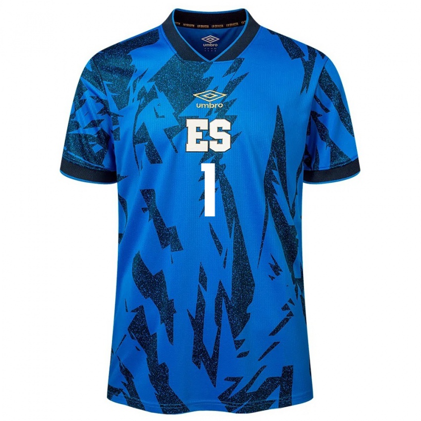 Hombre Camiseta El Salvador Idalia Serrano #1 Azul 1ª Equipación 24-26 La Camisa México