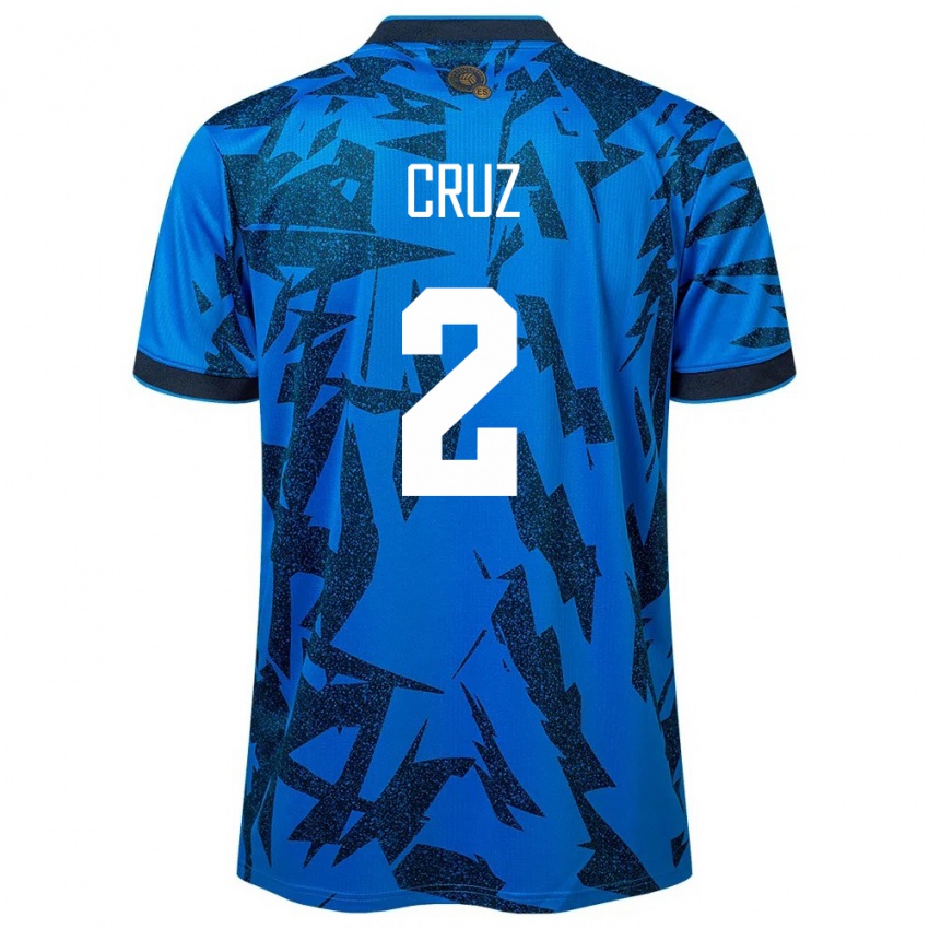 Hombre Camiseta El Salvador Melvin Cruz #2 Azul 1ª Equipación 24-26 La Camisa México