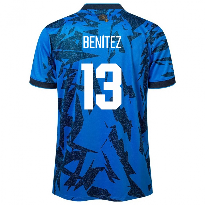 Hombre Camiseta El Salvador Tereso Benítez #13 Azul 1ª Equipación 24-26 La Camisa México