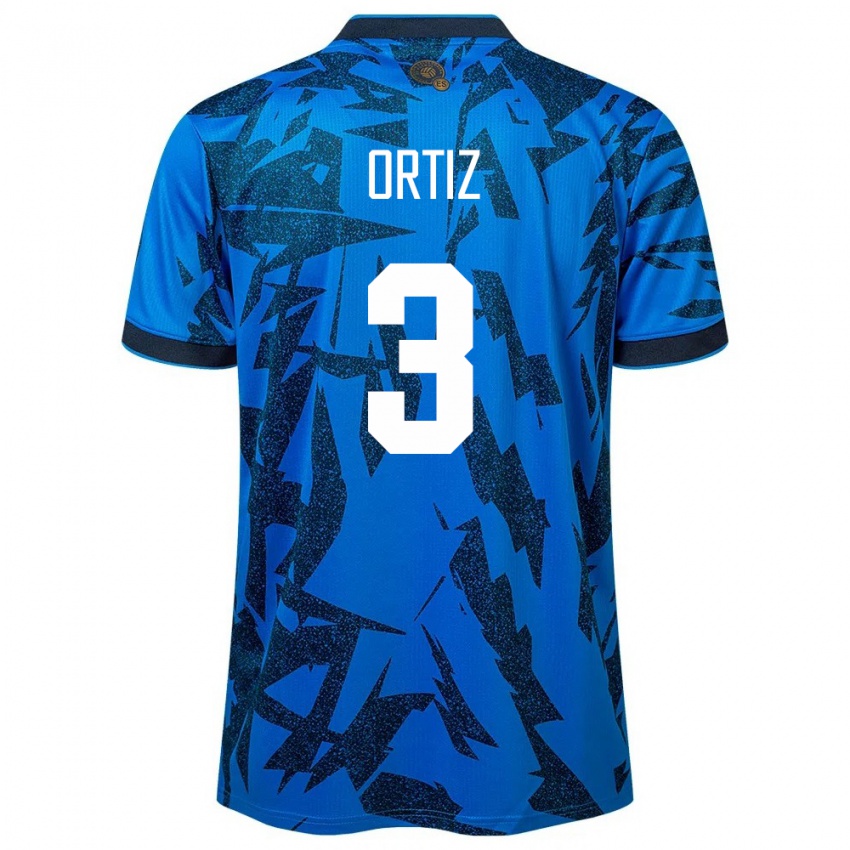 Hombre Camiseta El Salvador Priscila Ortiz #3 Azul 1ª Equipación 24-26 La Camisa México