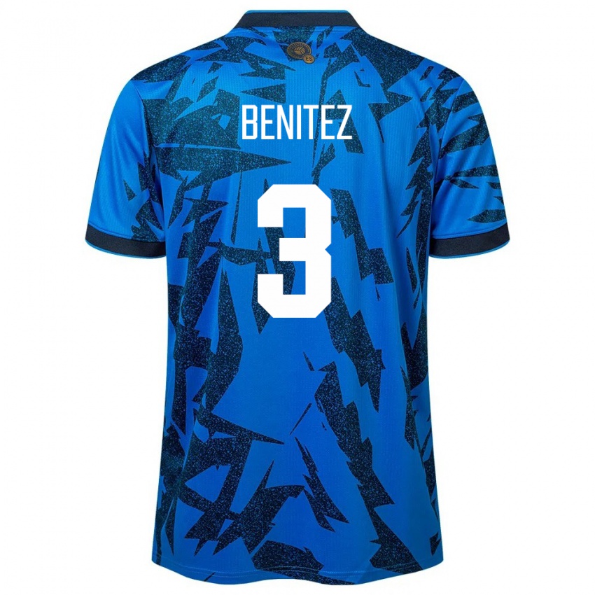 Hombre Camiseta El Salvador Carolina Benitez #3 Azul 1ª Equipación 24-26 La Camisa México