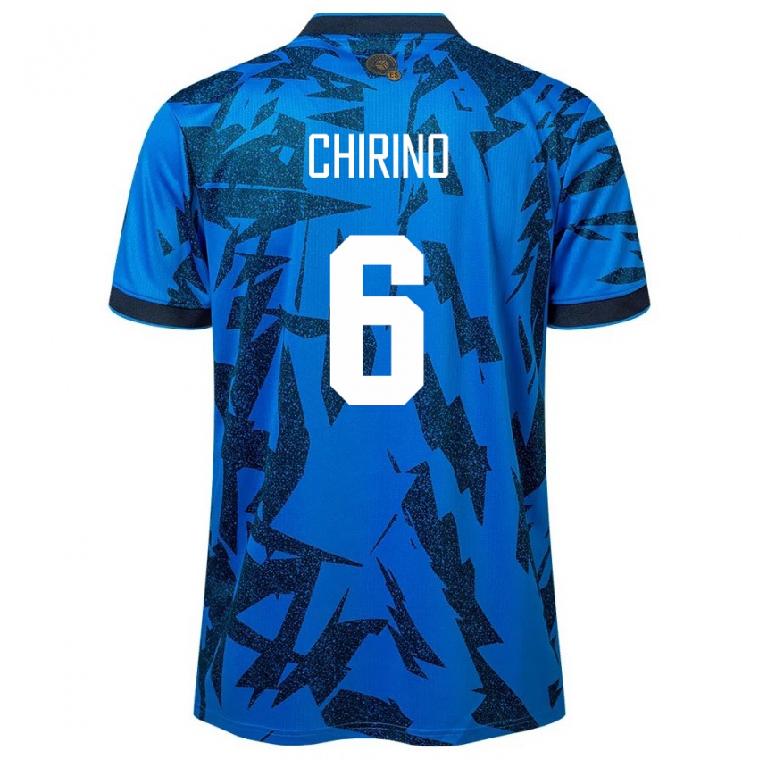 Hombre Camiseta El Salvador Alejandra Chirino #6 Azul 1ª Equipación 24-26 La Camisa México