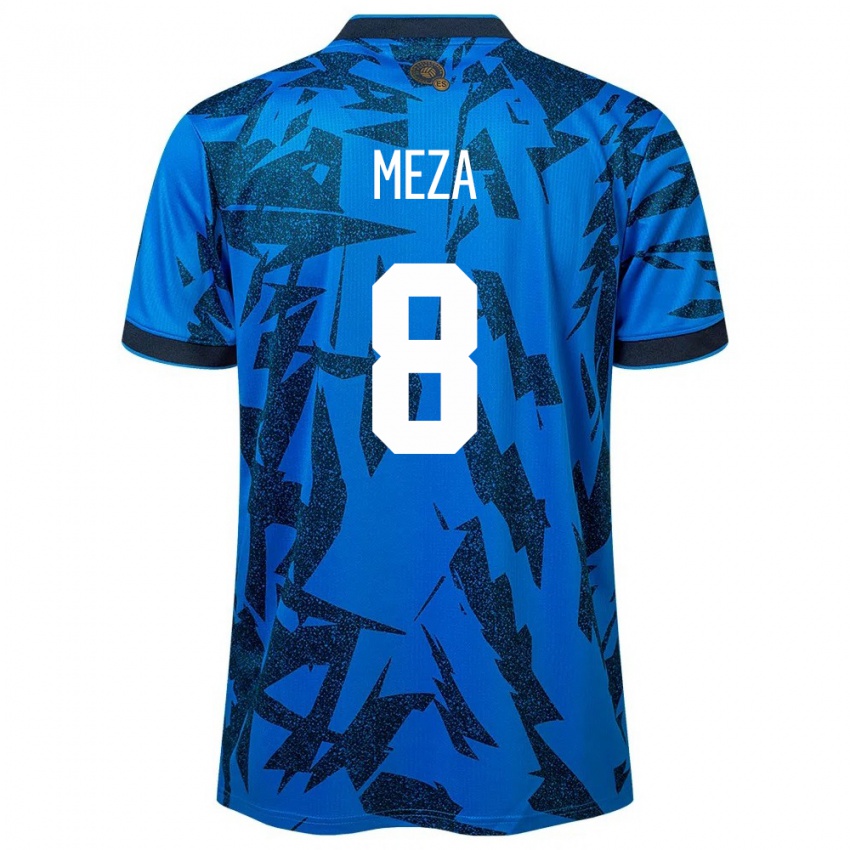 Hombre Camiseta El Salvador Victoria Meza #8 Azul 1ª Equipación 24-26 La Camisa México