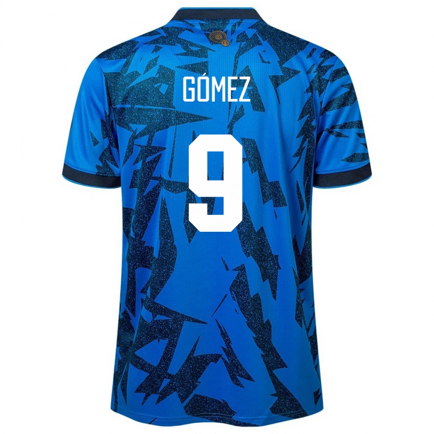 Hombre Camiseta El Salvador Samaria Gómez #9 Azul 1ª Equipación 24-26 La Camisa México