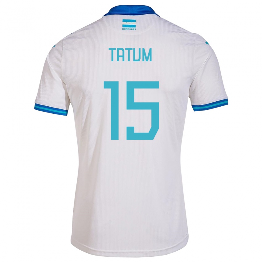 Hombre Camiseta Honduras Anfronit Tatum #15 Blanco 1ª Equipación 24-26 La Camisa México