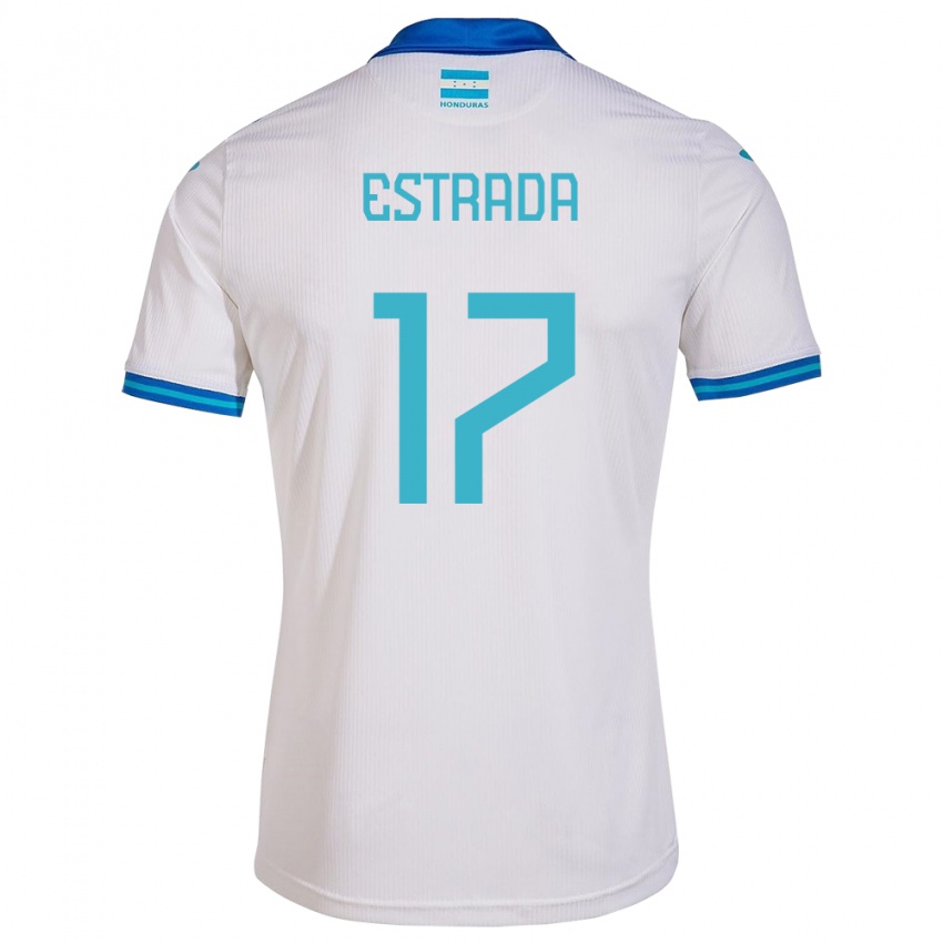 Hombre Camiseta Honduras Saúl Estrada #17 Blanco 1ª Equipación 24-26 La Camisa México