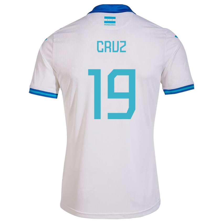 Hombre Camiseta Honduras Russel Cruz #19 Blanco 1ª Equipación 24-26 La Camisa México