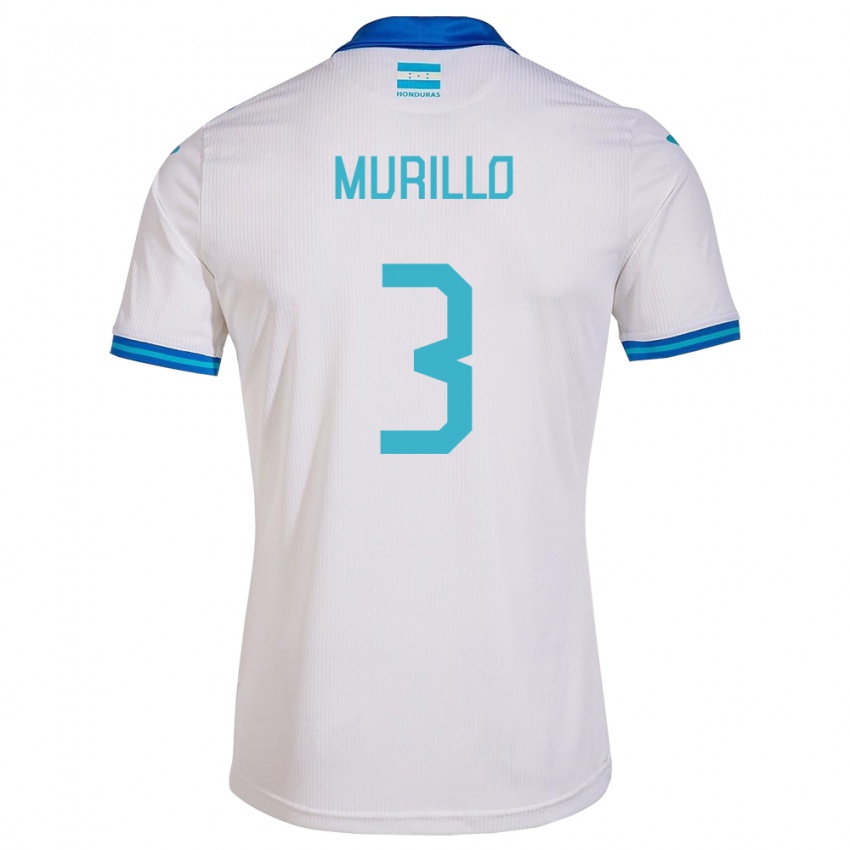Hombre Camiseta Honduras Bárbara Murillo #3 Blanco 1ª Equipación 24-26 La Camisa México