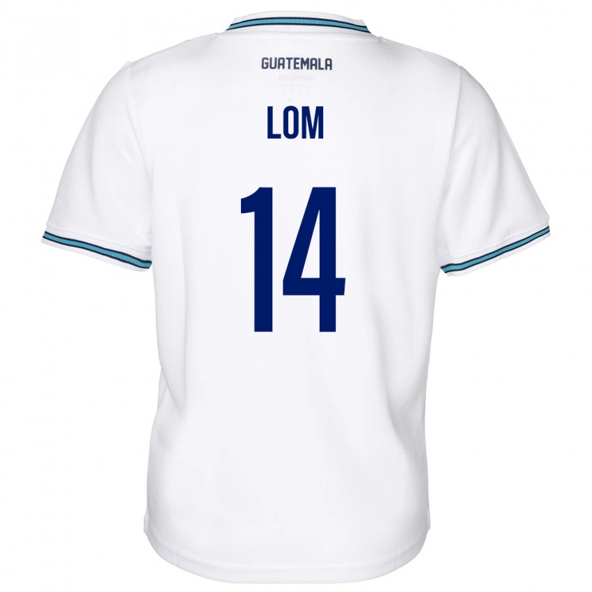 Hombre Camiseta Guatemala Darwin Lom #14 Blanco 1ª Equipación 24-26 La Camisa México