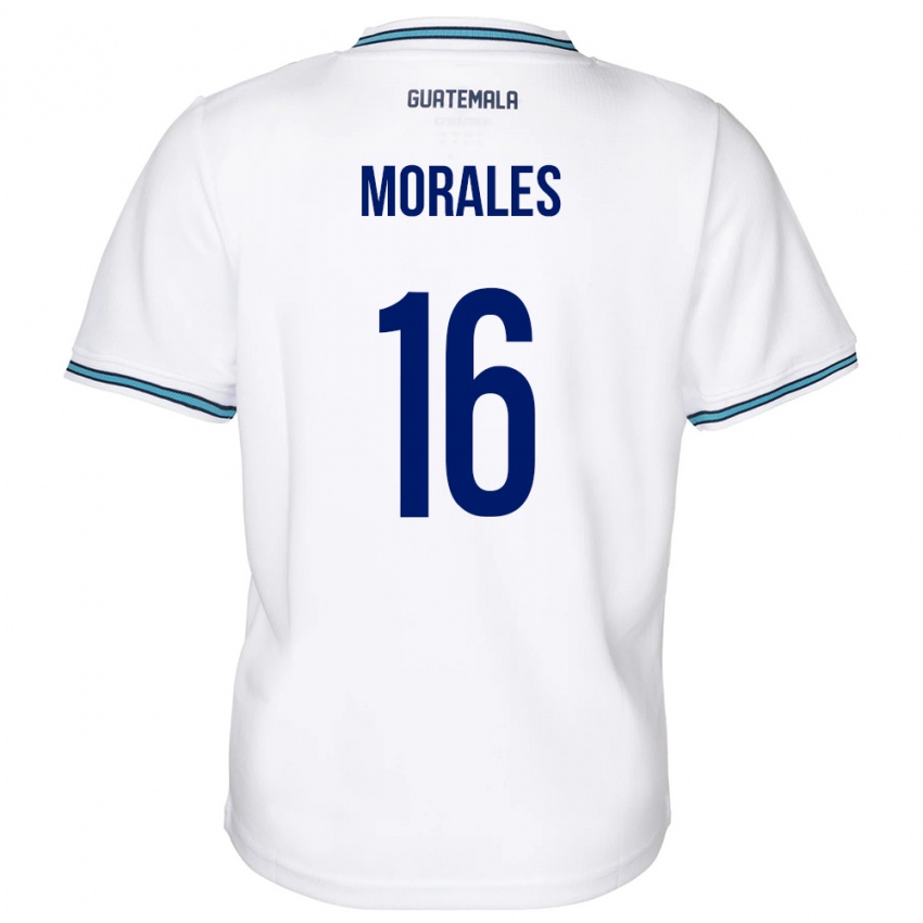 Hombre Camiseta Guatemala José Morales #16 Blanco 1ª Equipación 24-26 La Camisa México