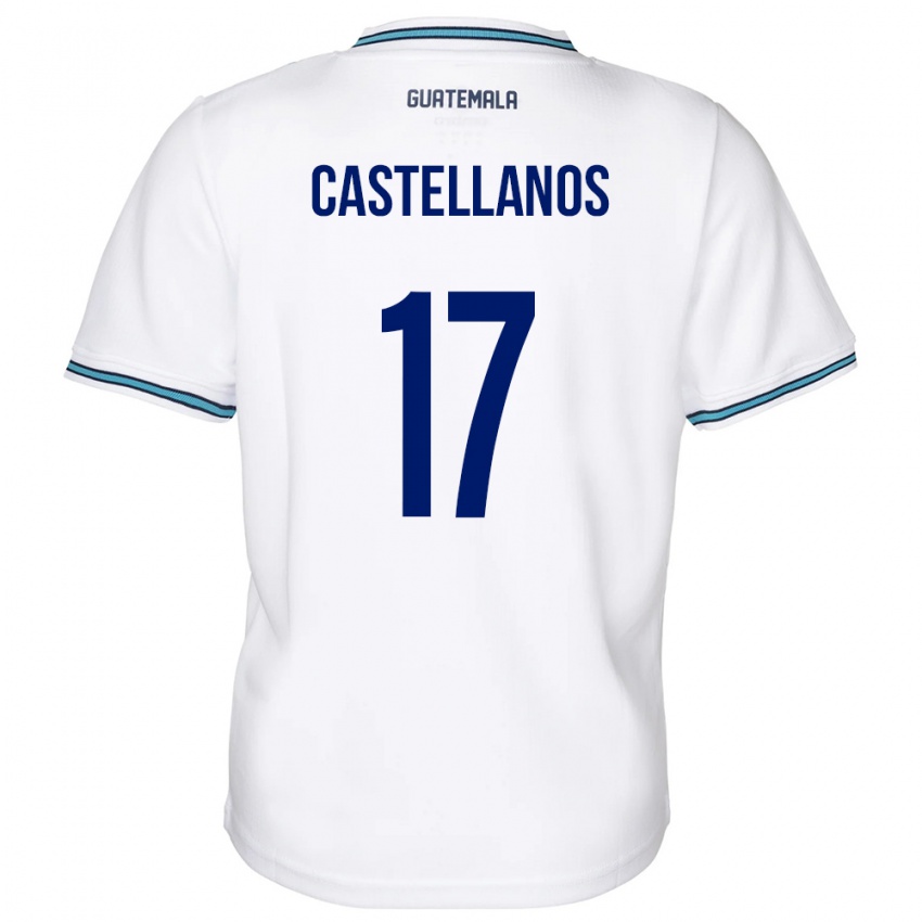 Hombre Camiseta Guatemala Óscar Castellanos #17 Blanco 1ª Equipación 24-26 La Camisa México