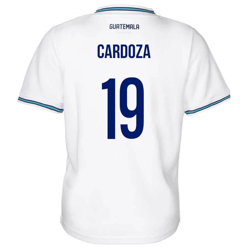 Hombre Camiseta Guatemala Elmer Cardoza #19 Blanco 1ª Equipación 24-26 La Camisa México