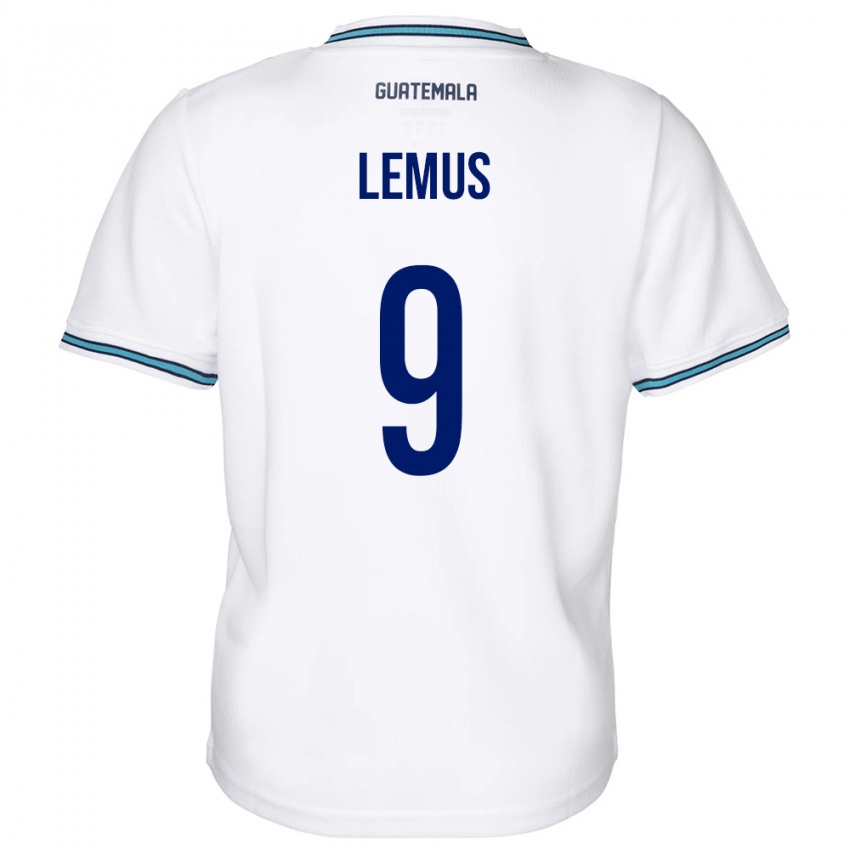 Hombre Camiseta Guatemala Erick Lemus #9 Blanco 1ª Equipación 24-26 La Camisa México