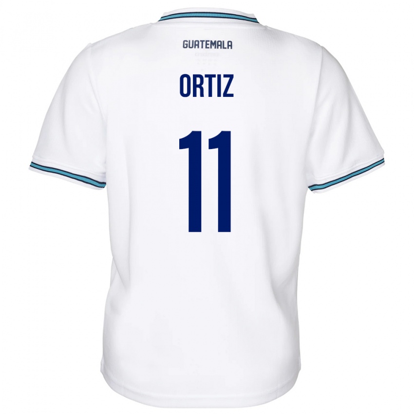 Hombre Camiseta Guatemala Andersson Ortiz #11 Blanco 1ª Equipación 24-26 La Camisa México