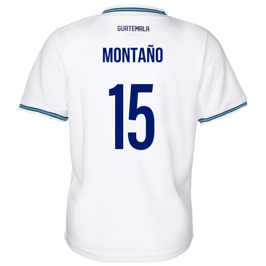 Hombre Camiseta Guatemala Figo Montaño #15 Blanco 1ª Equipación 24-26 La Camisa México