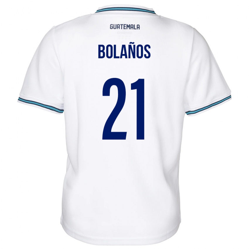 Hombre Camiseta Guatemala Diego Bolaños #21 Blanco 1ª Equipación 24-26 La Camisa México