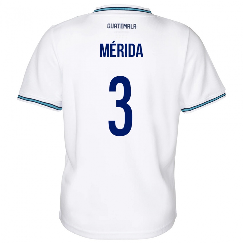 Hombre Camiseta Guatemala Daniel Mérida #3 Blanco 1ª Equipación 24-26 La Camisa México