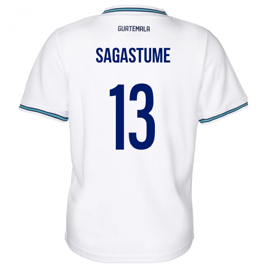 Hombre Camiseta Guatemala Selvin Sagastume #13 Blanco 1ª Equipación 24-26 La Camisa México