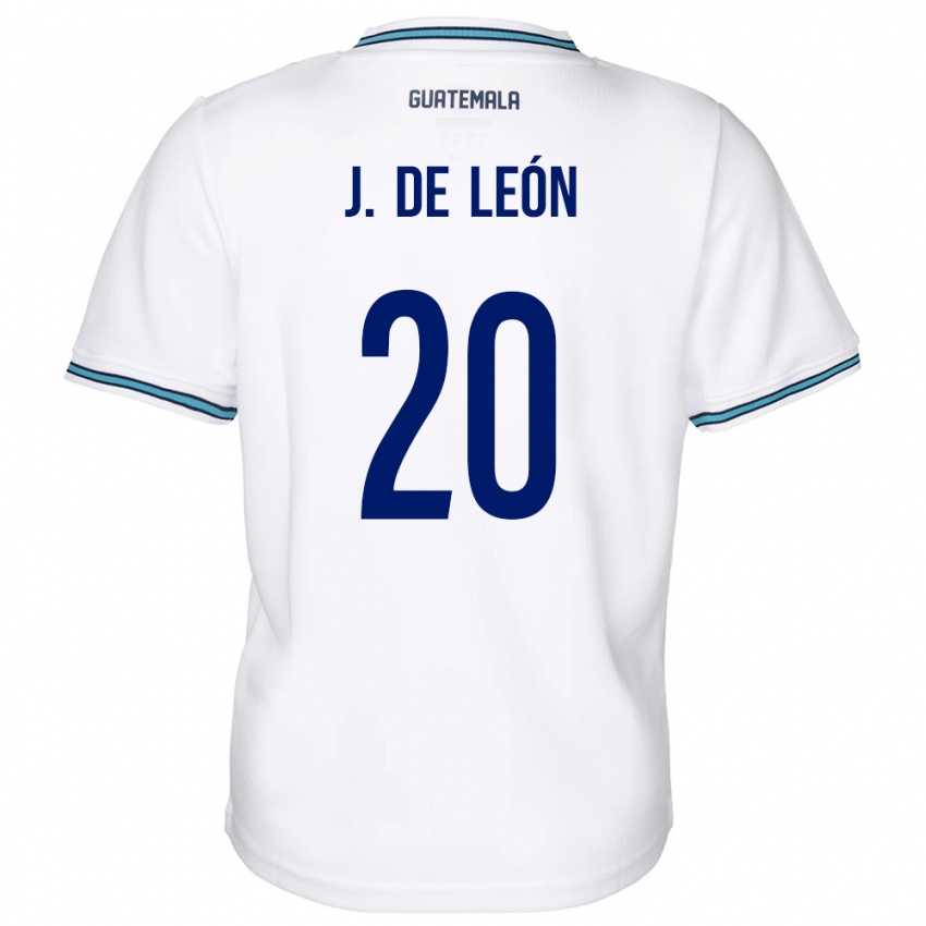 Hombre Camiseta Guatemala Jorge De León #20 Blanco 1ª Equipación 24-26 La Camisa México