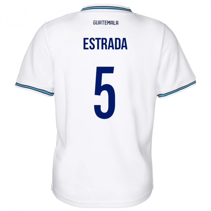 Hombre Camiseta Guatemala Elizabeth Estrada #5 Blanco 1ª Equipación 24-26 La Camisa México