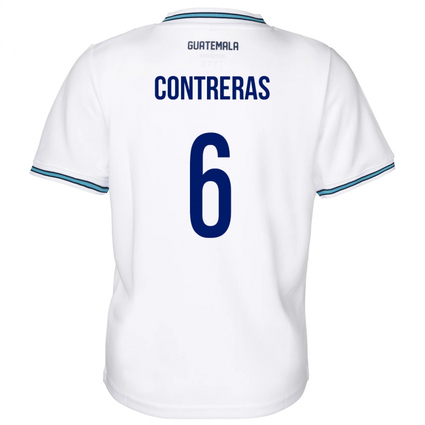 Hombre Camiseta Guatemala María Contreras #6 Blanco 1ª Equipación 24-26 La Camisa México
