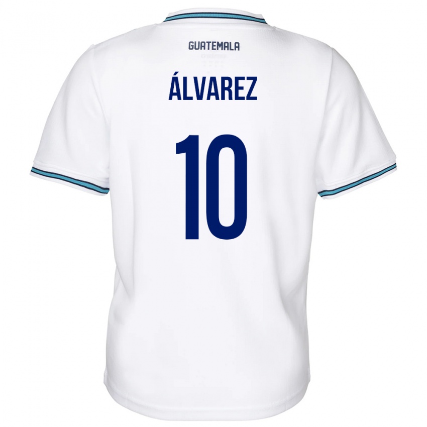Hombre Camiseta Guatemala Andrea Álvarez #10 Blanco 1ª Equipación 24-26 La Camisa México