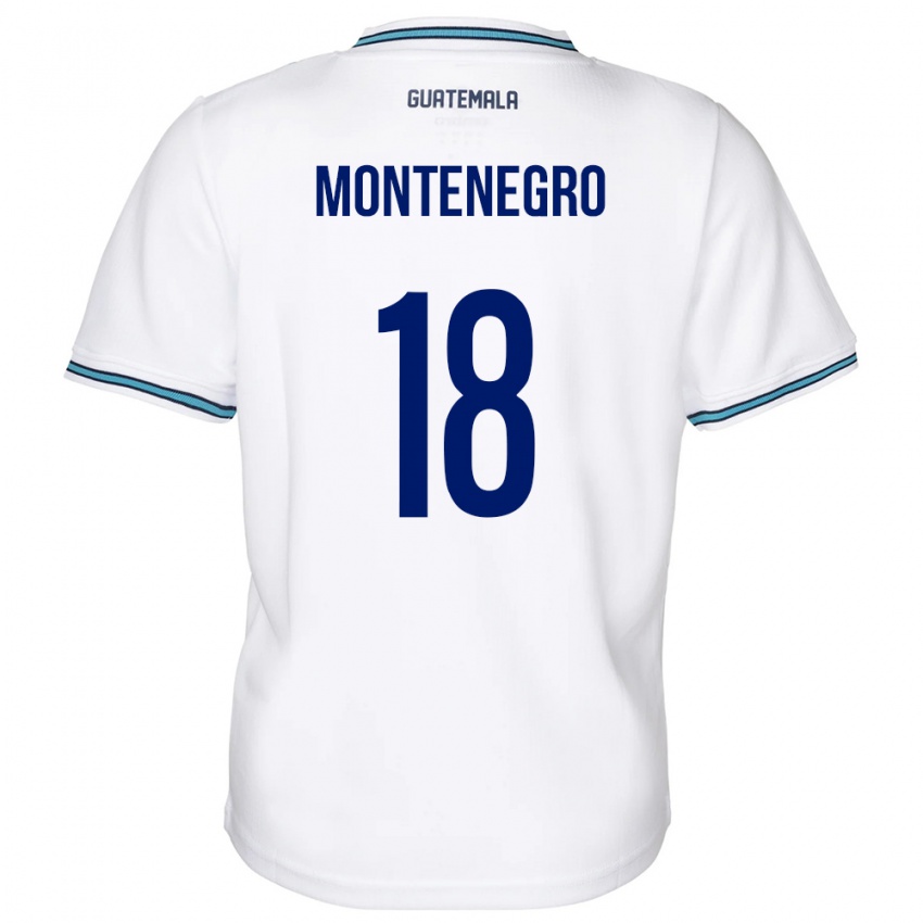 Hombre Camiseta Guatemala Vivian Montenegro #18 Blanco 1ª Equipación 24-26 La Camisa México