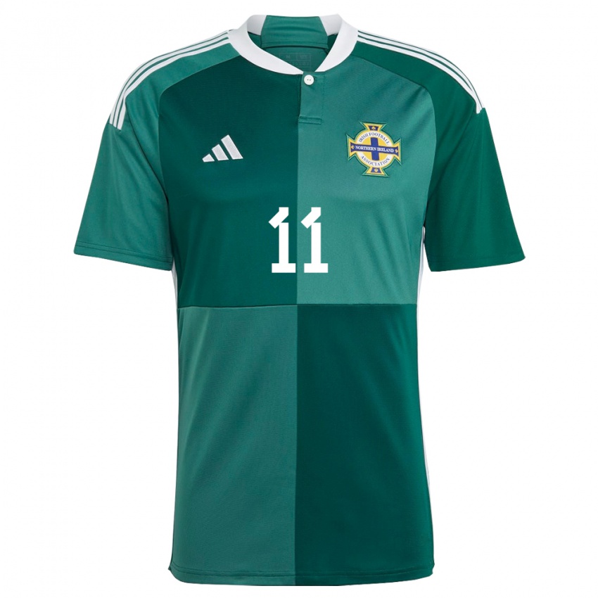 Hombre Camiseta Irlanda Del Norte Cole Brannigan #11 Verde 1ª Equipación 24-26 La Camisa México