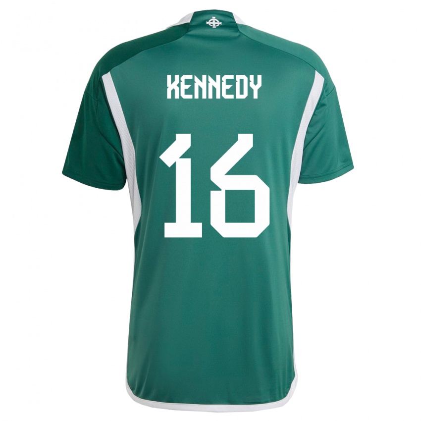 Hombre Camiseta Irlanda Del Norte Matty Kennedy #16 Verde 1ª Equipación 24-26 La Camisa México