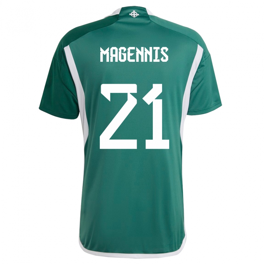 Hombre Camiseta Irlanda Del Norte Josh Magennis #21 Verde 1ª Equipación 24-26 La Camisa México