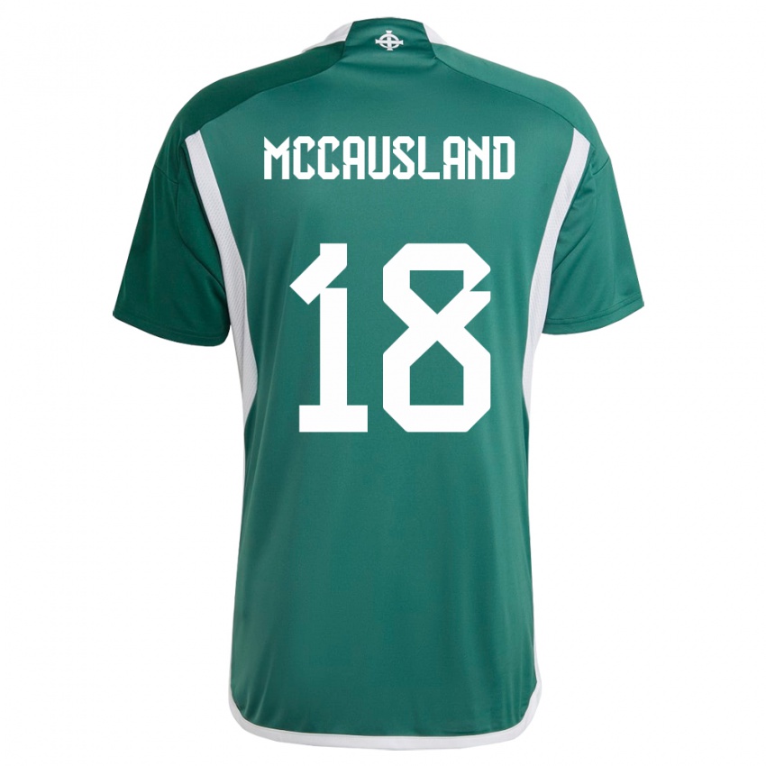 Hombre Camiseta Irlanda Del Norte Ross Mccausland #18 Verde 1ª Equipación 24-26 La Camisa México