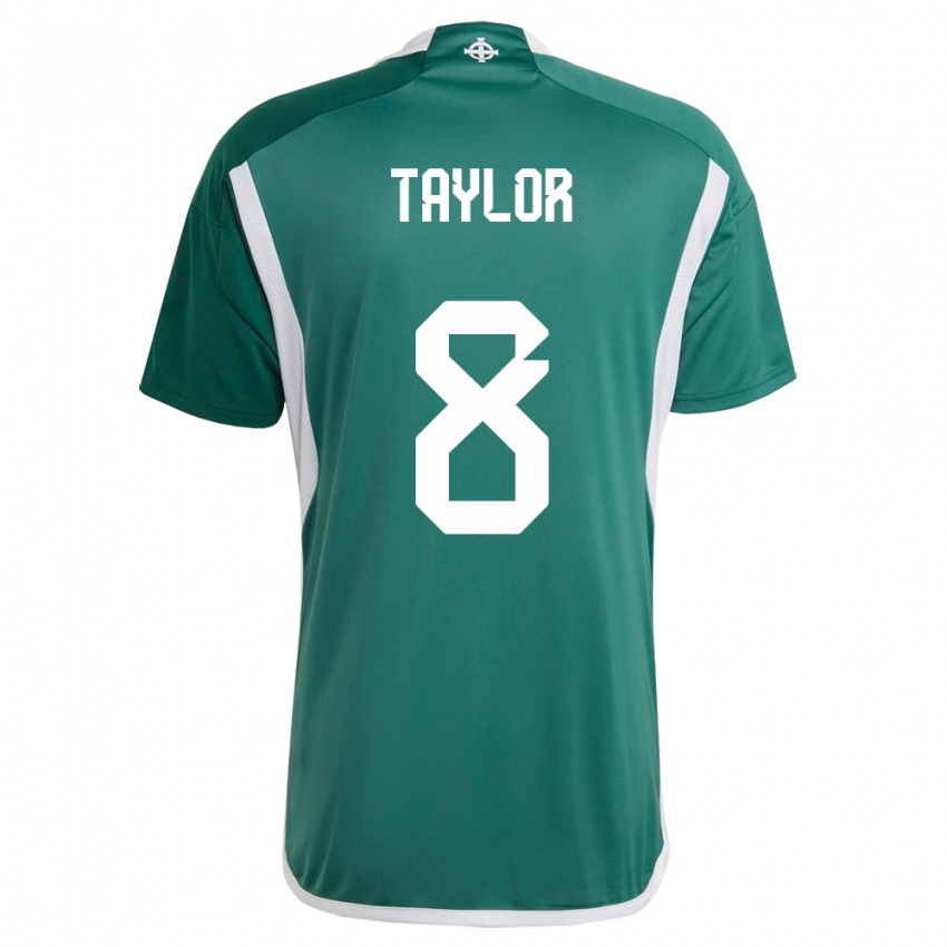 Hombre Camiseta Irlanda Del Norte Dale Taylor #8 Verde 1ª Equipación 24-26 La Camisa México